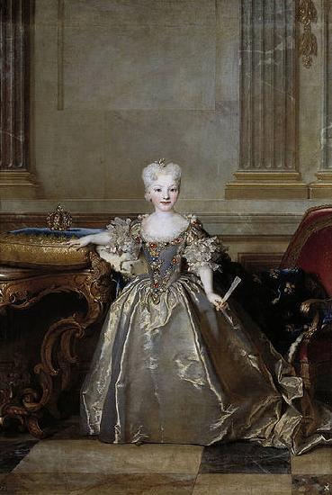 Nicolas de Largilliere Portrait of the Mariana Victoria of Spain, Infanta of Spain and future Queen of Portugal; eldest daughter of Philip V of Spain and his second wife Eli Spain oil painting art